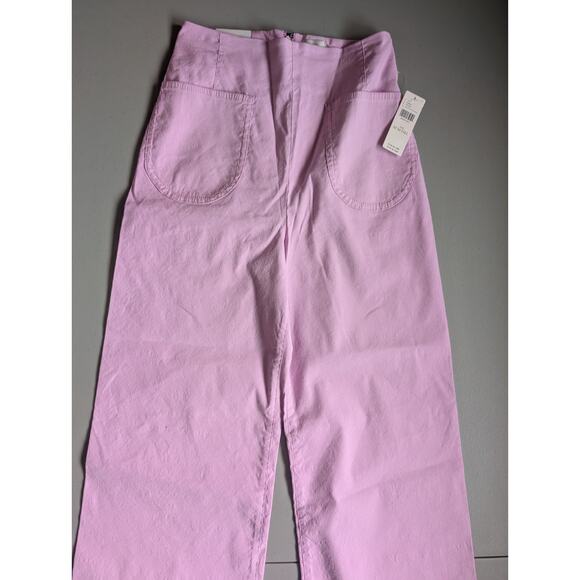 NWT Maeve The Colette Ruffle-hem Cropped Wide-leg Pants Sz 24Tall Lilac #8B507 - Picture 4 of 12